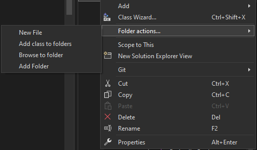 Filter context menu